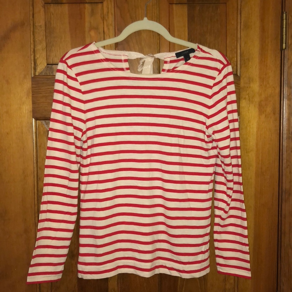 J. Crew Striped T-Shirt with Gold Detailing